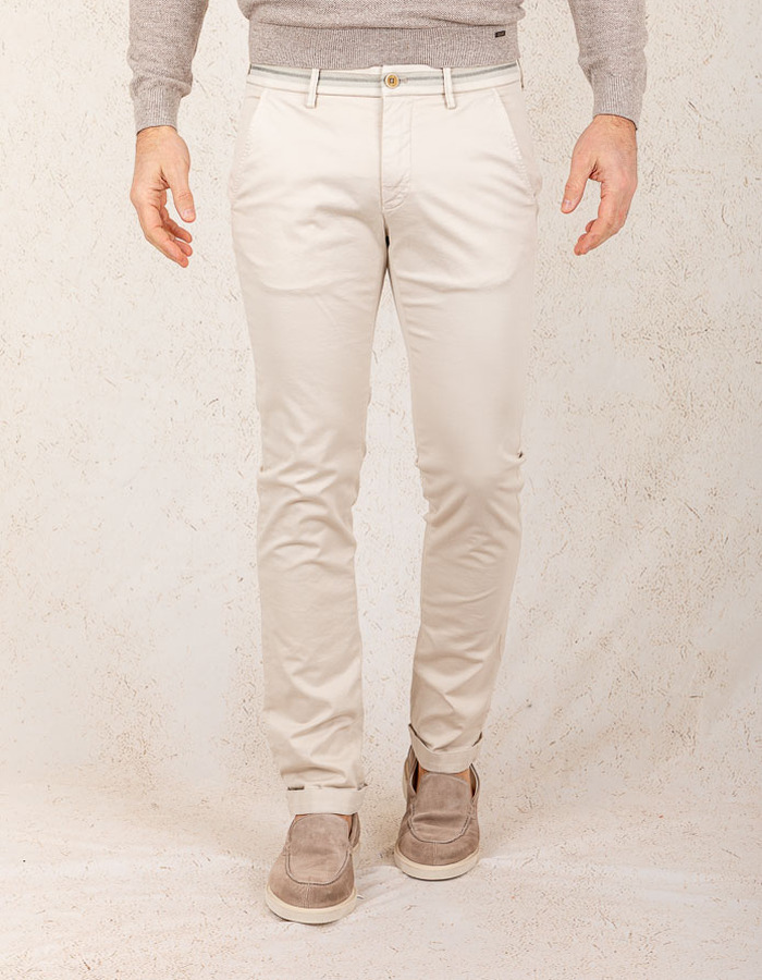 Modern Fit P. Torinostyle Broek – Ecru  