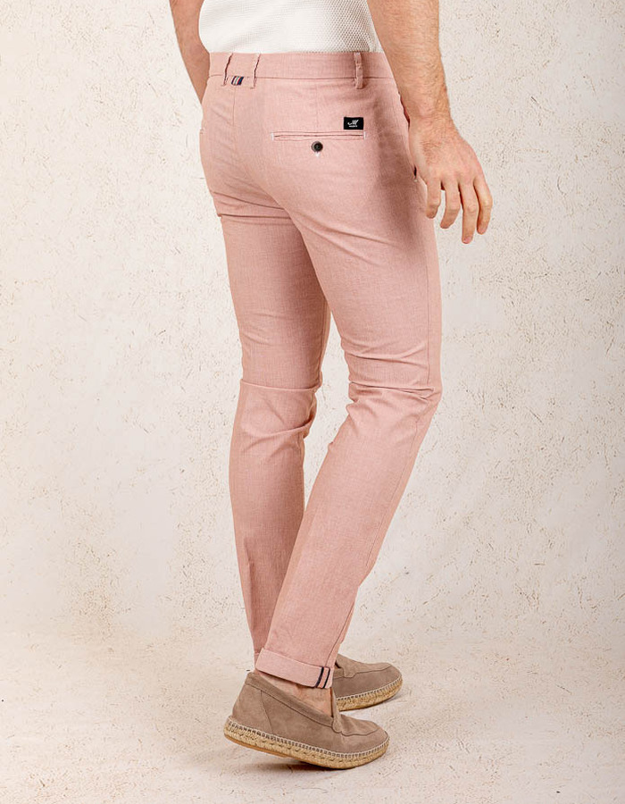 Modern Fit P. Torinostyle Broek – Lichtroze Structuur  