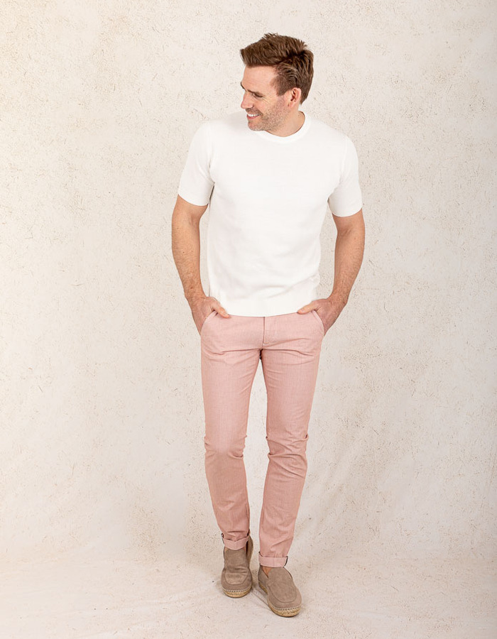 Modern Fit Katoenen T-Shirt – Wit  
