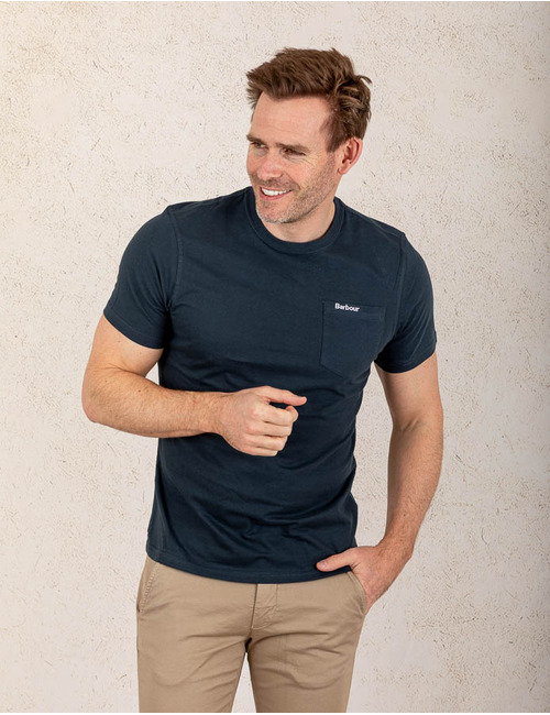 Standard fit t-shirt met borstzak  