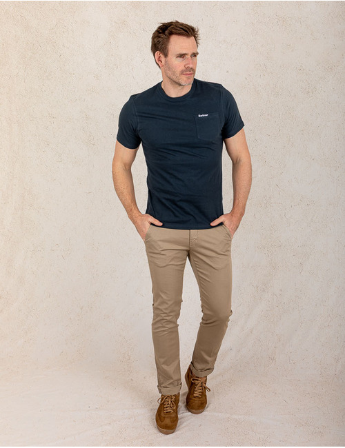 Standard fit t-shirt met borstzak  
