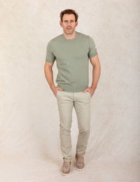 Gebreide T-shirt van 100% soft cotton  