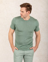 Slim Fit Gebreid T-shirt – Lichtgroen  