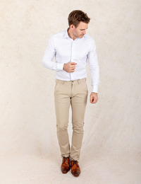 Slim fit geruit overhemd in katoen  