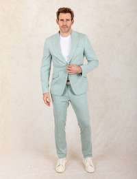 Gestreept slim fit kostuum met stretch  