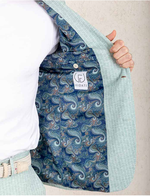 Gestreept slim fit kostuum met stretch  