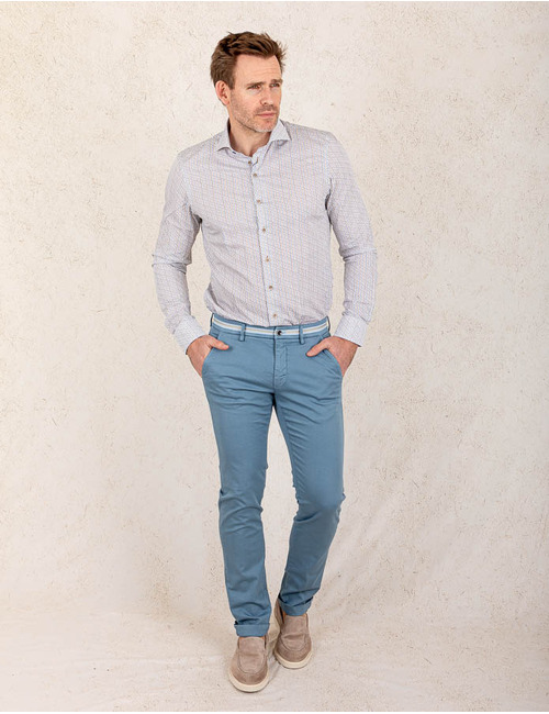 Modern Fit Katoenen Overhemd – Multicolor  