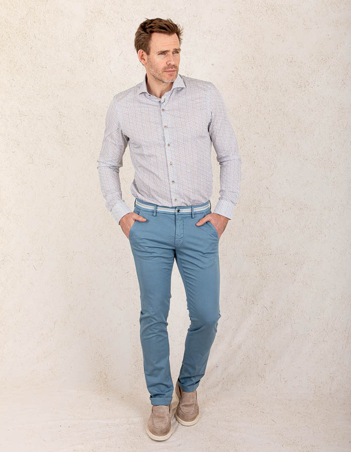 Modern Fit Katoenen Overhemd – Multicolor  