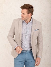 Modern Fit Blazer – Beige  
