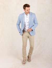 R2 modern fit blazer blauw