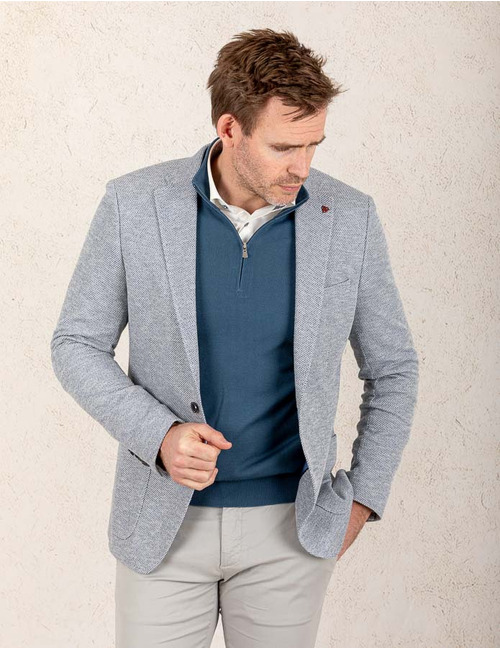 Slim Fit Blazer – Blauw  