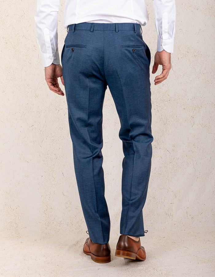 Blauw slim fit driedelig kostuum  