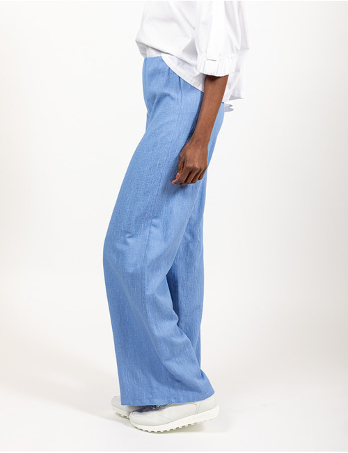 Oscar The Collection broek met elatische band blauw