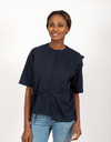 High t-shirt korte mouw marine