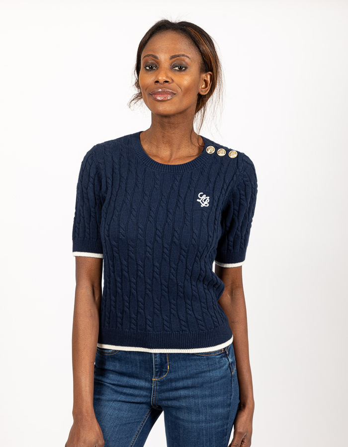 Liu Jo korte mouw pull marine
