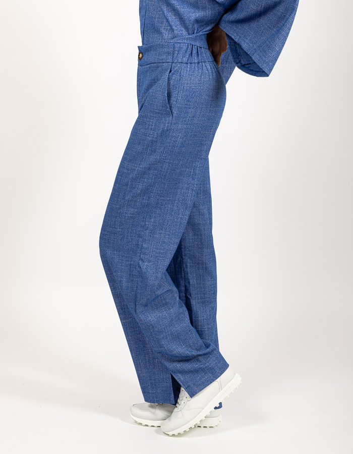 Studio Clique broek met elatische band blauw