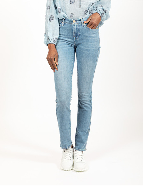 7 For All Mankind straight fit jeans blauw