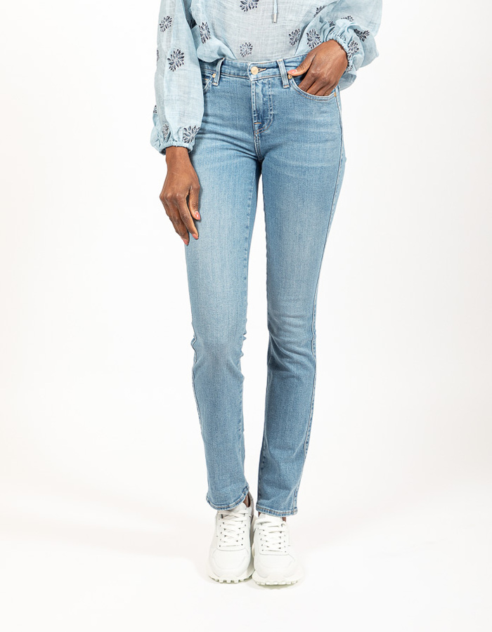 7 For All Mankind straight fit jeans blauw