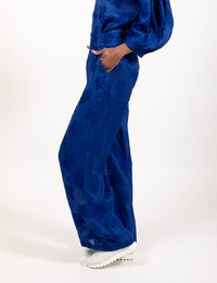 Four Roses broek met elatische band blauw