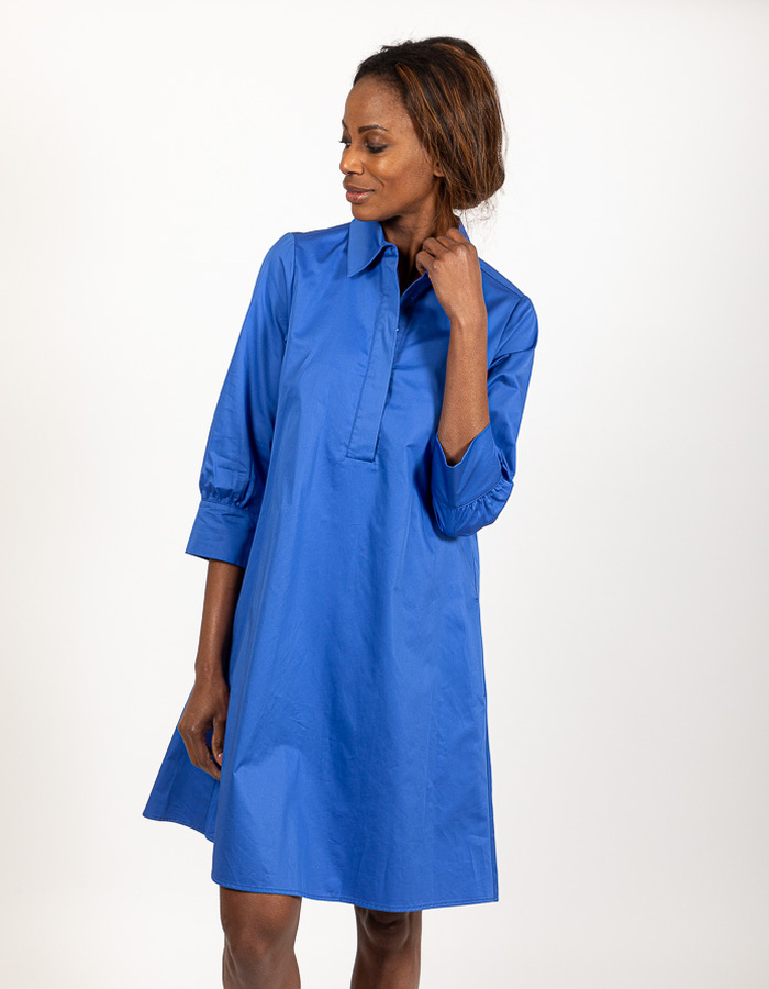 Lalotti kort kleed blauw
