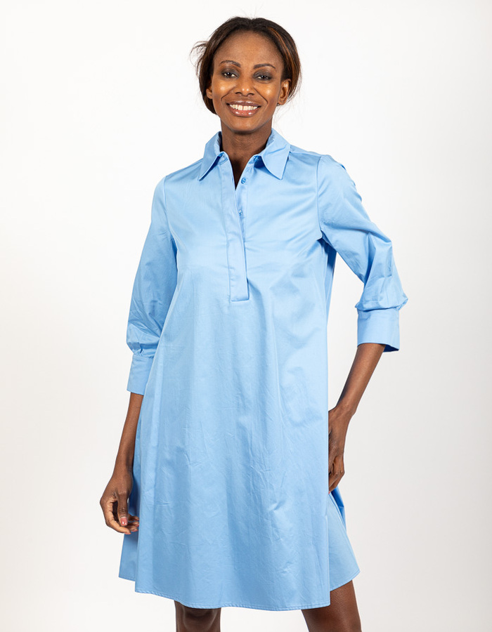 Lalotti kort kleed blauw