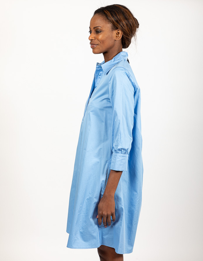 Lalotti kort kleed blauw