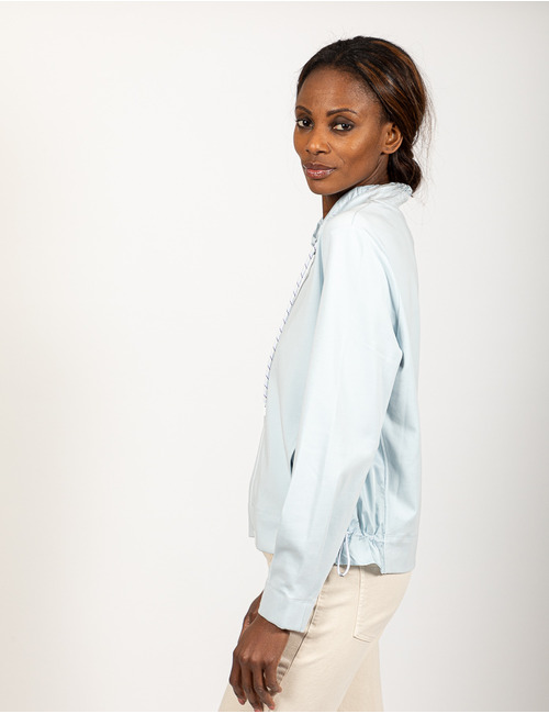 Marccain lange mouw gilet blauw