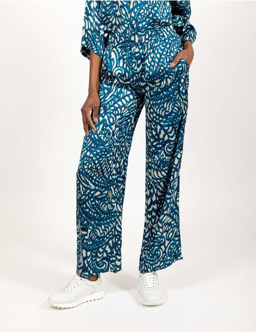 Jeff broek met elatische band blauw