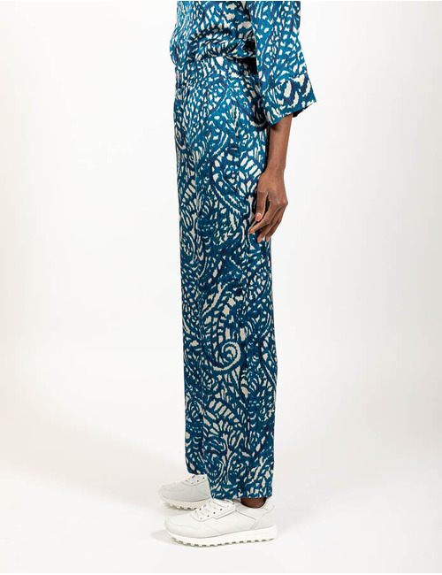 Jeff broek met elatische band blauw