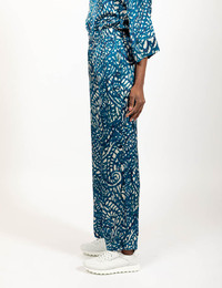 Jeff broek met elatische band blauw