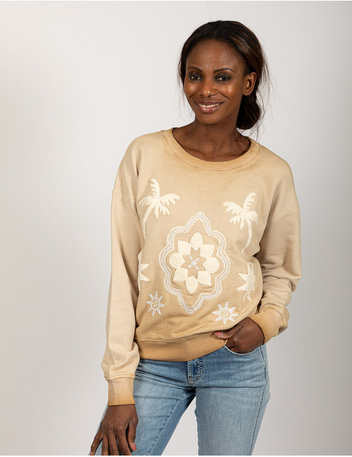Grace lange mouw sweater beige