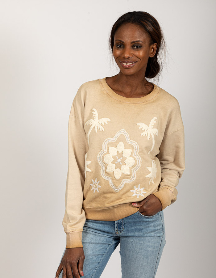 Grace lange mouw sweater beige