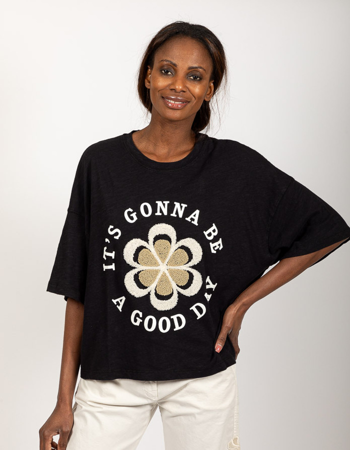 Grace t-shirt korte mouw zwart