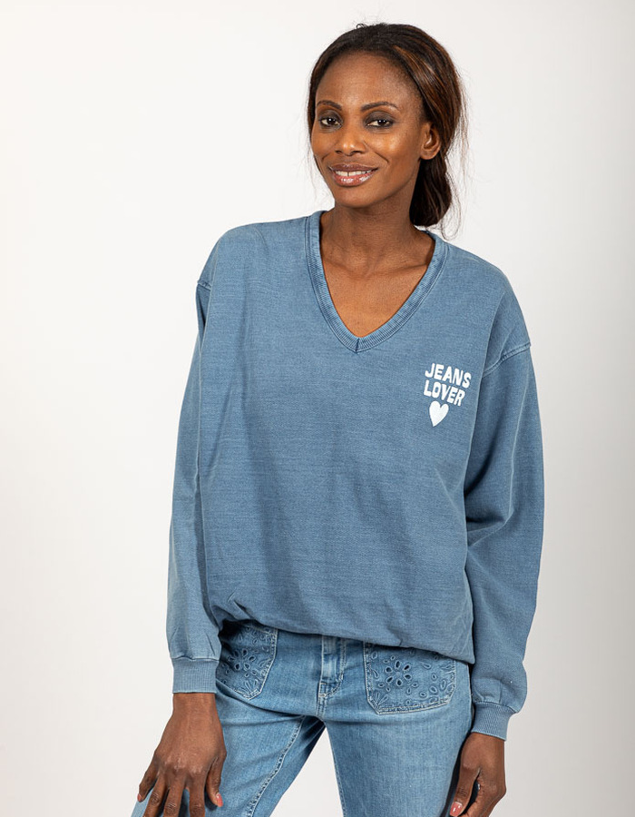 Grace lange mouw sweater jeans
