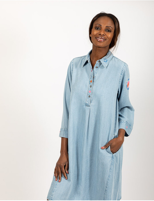 Grace kort kleed jeans