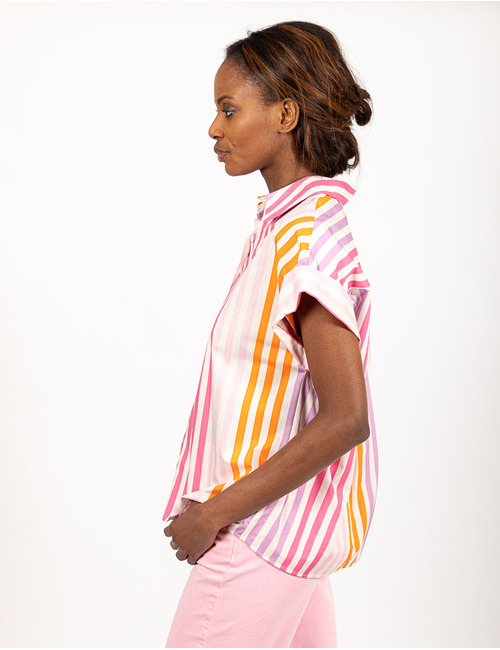 Senso korte mouw bloes multicolor