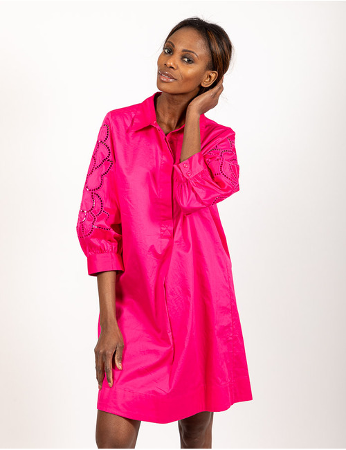 Senso kort kleed fuschia