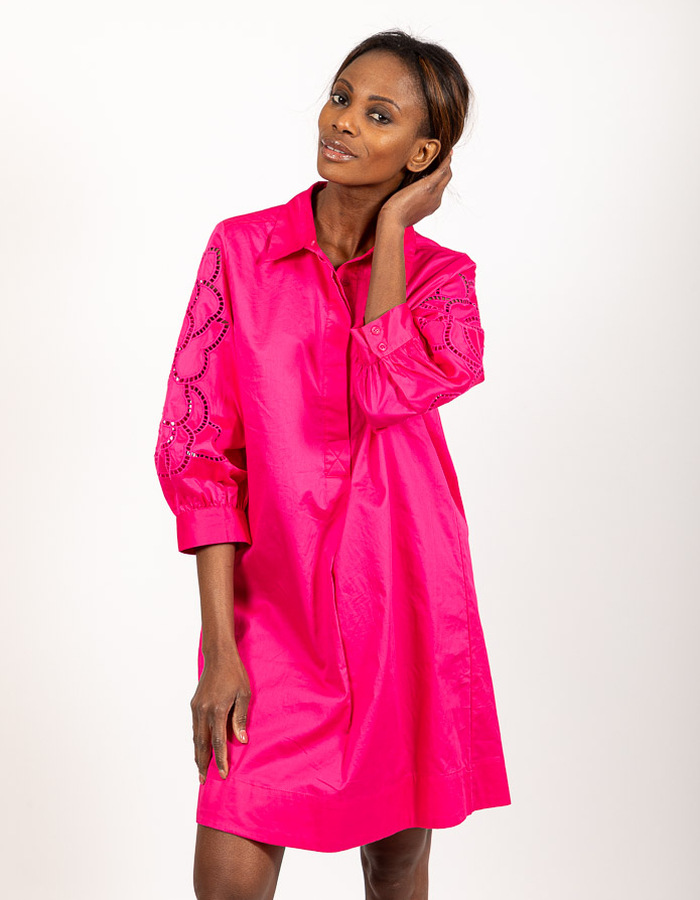 Senso kort kleed fuschia