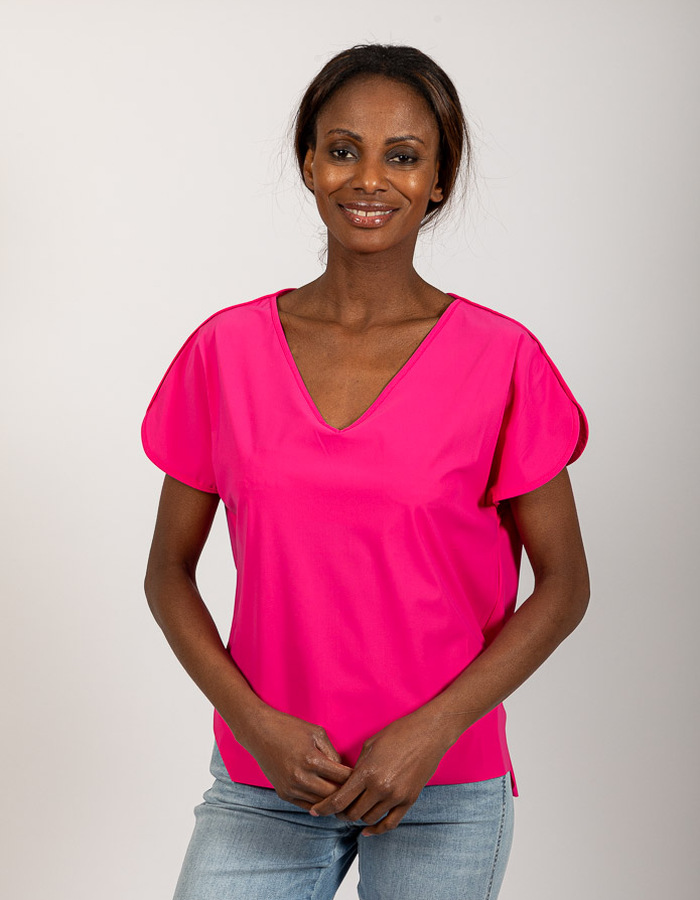 Due Amanti t-shirt korte mouw fuschia