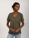 Due Amanti t-shirt korte mouw kaki