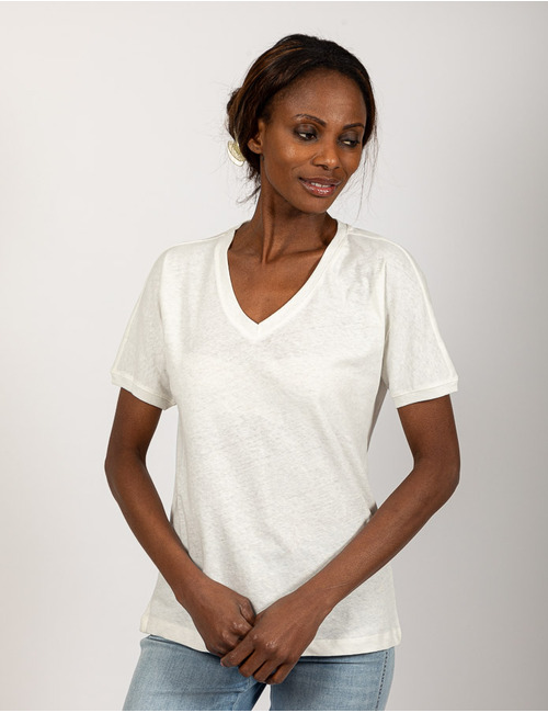 Due Amanti t-shirt korte mouw ecru