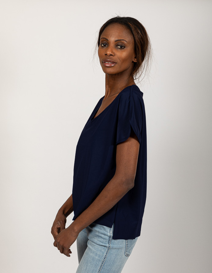 Due Amanti t-shirt korte mouw marine