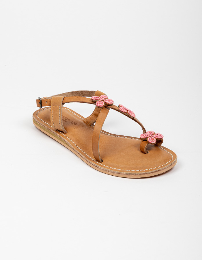 Laidback Londen platte sandalen roze