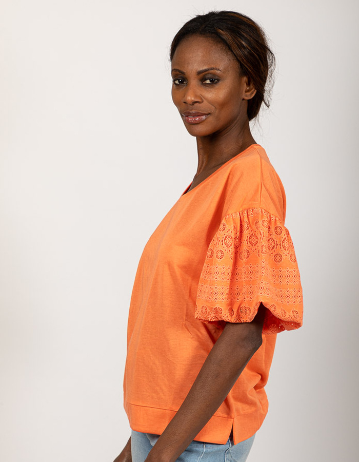 Leo & Ugo t-shirt oranje