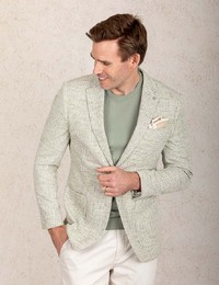 Modern Fit Geruite Blazer 