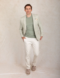 Modern Fit Geruite Blazer 