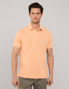 Regular Fit Pima Katoen Polo – Acid Orange  