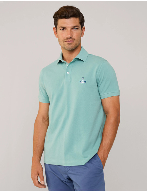 Regular Fit Pima Katoen Polo – Fanfare Green  