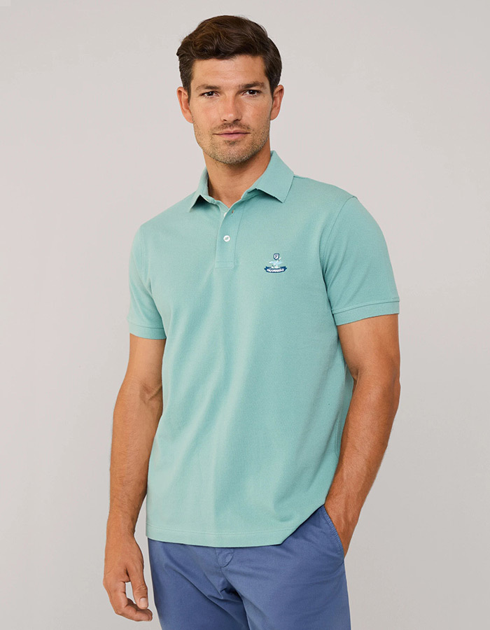Regular Fit Pima Katoen Polo – Fanfare Green  