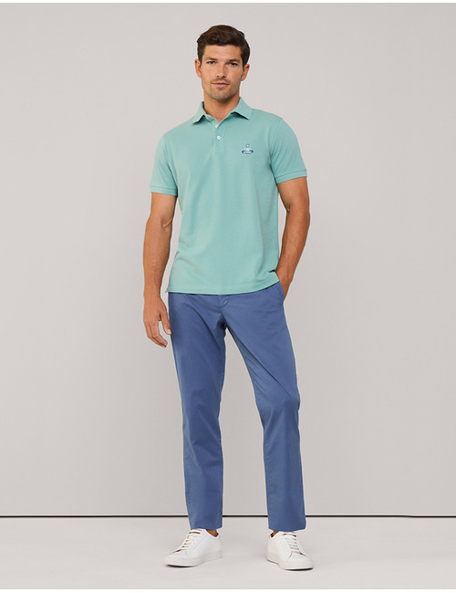 Regular Fit Pima Katoen Polo – Fanfare Green  